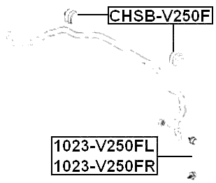 1023-V250FR - FRONT RIGHT STABILIZER LINK / SWAY BAR LINK