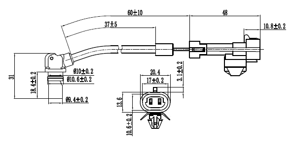 10606-004 - ABS SENSOR FRONT