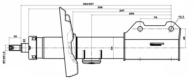 10660580FL - SHOCK ABSORBER FRONT LEFT