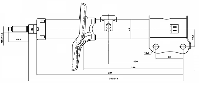 10666581FL - SHOCK ABSORBER FRONT LEFT