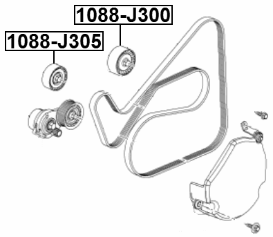 1088-J300 - PULLEY IDLER KIT