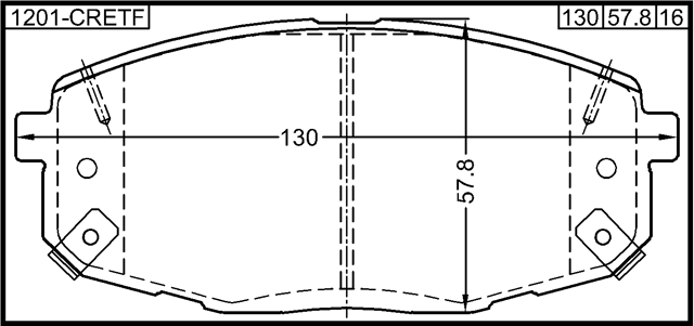 1201-CRETF - PAD KIT, DISC BRAKE, FRONT