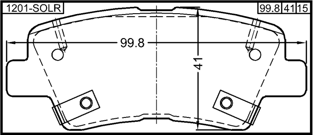 1201-SOLR - PAD KIT, DISC BRAKE, REAR