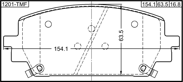 1201-TMF - PAD KIT, DISC BRAKE, FRONT - KIT