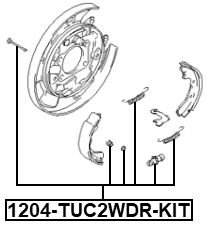 1204-TUC2WDR-KIT - BRAKE SHOE FITTING KIT