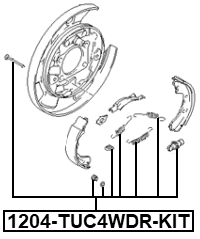 1204-TUC4WDR-KIT - BRAKE SHOE FITTING KIT