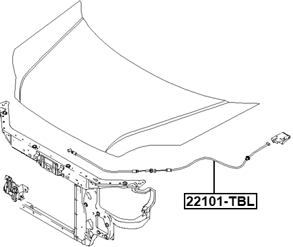 12101-TBL - CABLE ASSEMBLY HOOD LOCK CONTROL