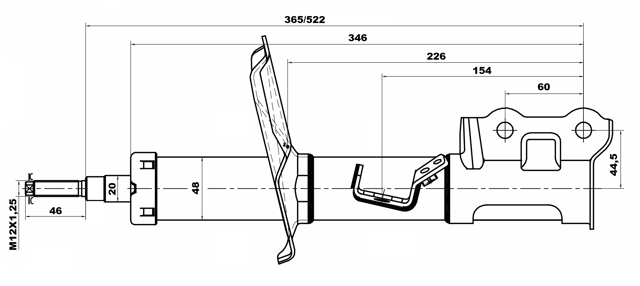 12110-002FL - SHOCK ABSORBER FRONT LEFT