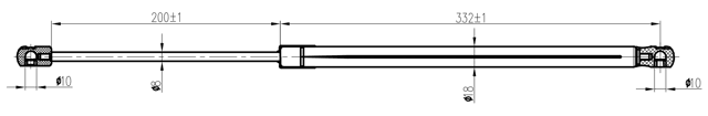 12117-020 - BOOT GAS STRUT L550/700N