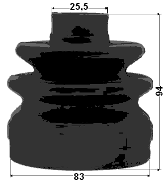 1215-CMATLH - BOOT INNER CV JOINT KIT 83X94X25.5