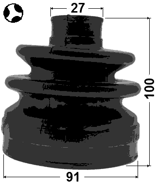 1215-SANFERHT - BOOT INNER CV JOINT KIT 91X100X27