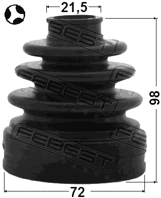 1215-SOLT - BOOT INNER CV JOINT KIT 72X98X21.5