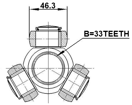 1216-D7 - TRIPOD JOINT 33X46.3