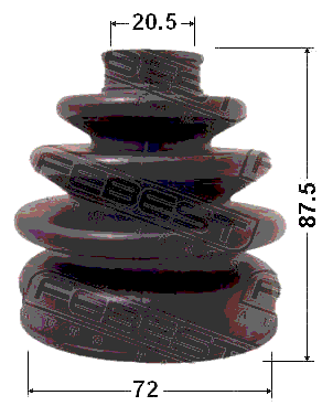 1217-ACC - BOOT OUTER CV JOINT KIT 72X87.5X20.5