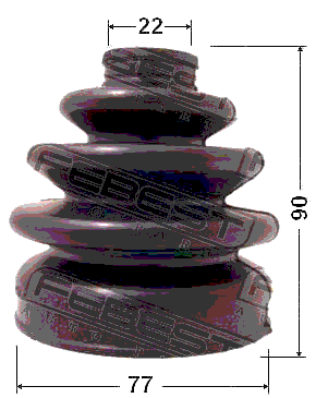 1217-LAN - BOOT OUTER CV JOINT KIT 77X90X22