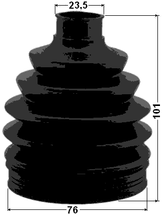 1217-MC - BOOT OUTER CV JOINT KIT 76X101X23.5