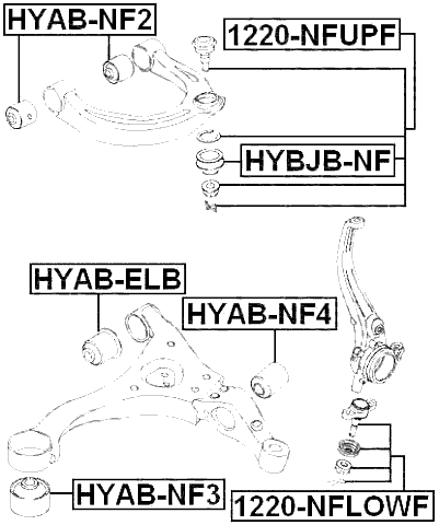 1220-NFLOWF - BALL JOINT FRONT STEERING KNUCKLE