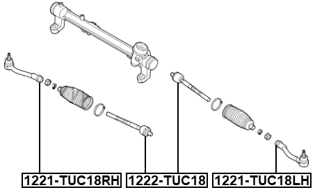 1221-TUC18RH - STEERING TIE ROD END RIGHT