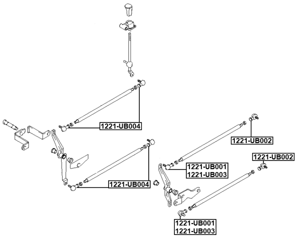1221-UB003 - GEAR SHIFT ROD END