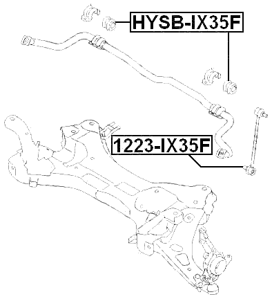 1223-IX35F - FRONT STABILIZER LINK / SWAY BAR LINK
