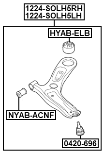 1224-SOLH5RH - RIGHT FRONT ARM