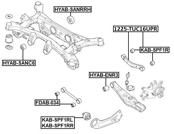 1225-TUC16UPR - REAR UPPER TRANSVERSE LINK