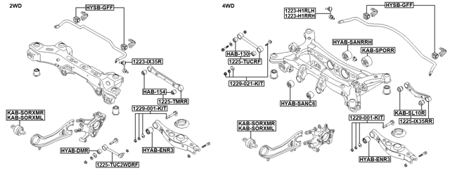 1225-TUC2WDRF - REAR TRANSVERSE LINK WITH BALL JOINT