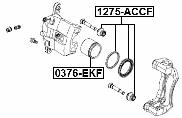 1275-ACCF - FRONT BRAKE CALIPER REPAIR KIT (SET FOR ONE SIDE)