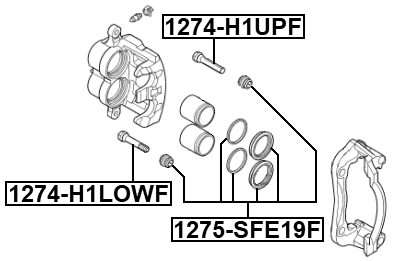 1275-SFE19F - FRONT BRAKE CALIPER REPAIR KIT (SET FOR ONE SIDE)