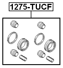 1275-TUCF - FRONT BRAKE CALIPER REPAIR KIT (SET FOR TWO SIDES)