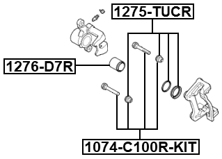 1276-D7R - REAR CALIPER PISTON D38.1