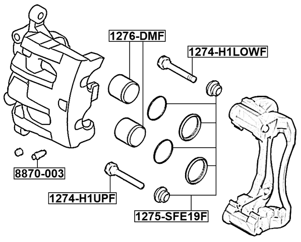 1276-DMF - FRONT CALIPER PISTON D46