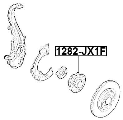1282-JX1F - FRONT WHEEL HUB
