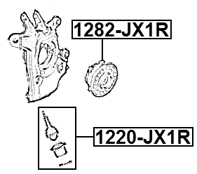 1282-JX1R - REAR WHEEL HUB