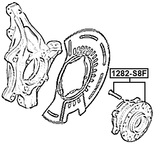 1282-S8F - FRONT WHEEL HUB