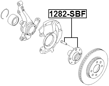 1282-SBF - FRONT WHEEL HUB