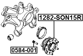 1282-SON15R - REAR WHEEL HUB