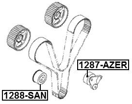 1287-AZER - TIMING BELT TENSIONER PULLEY