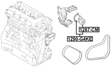 1290-G4KE - BELT TENSIONER