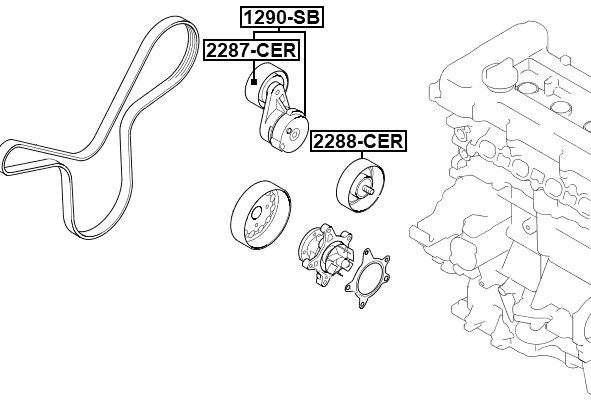 1290-SB - BELT TENSIONER