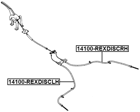 14100-REXDISCLH - PARKING BRAKE CABLE, LEFT