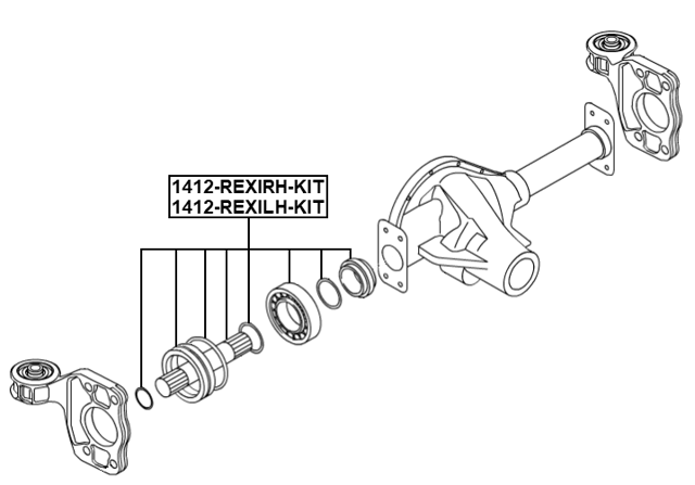 1412-REXILH-KIT - AXLE HALF SHAFT LEFT 27X154.2X27