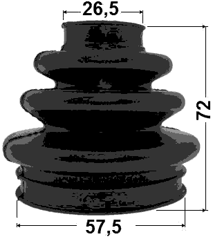 1417-REXR - BOOT OUTER CV JOINT KIT 57.5X72X26.5