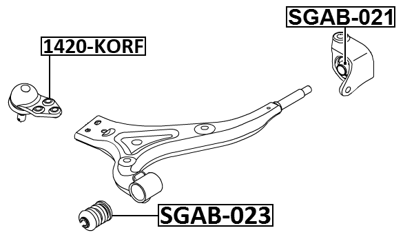 1420-KORF - BALL JOINT FRONT ARM