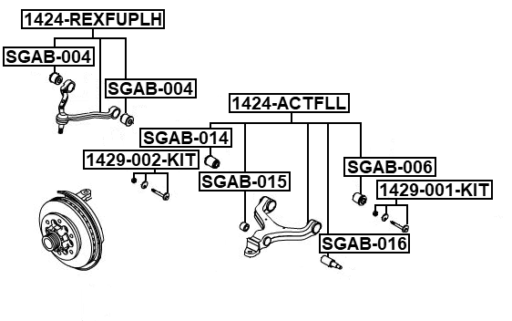 1424-ACTFLL - LEFT LOWER FRONT ARM