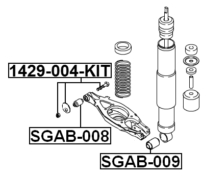 1429-004-KIT - REPAIR KIT, CAMBER ADJUSTING ECCENTRIC BOLT