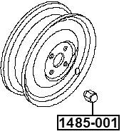 1485-001 - WHEEL NUT M14X1.5 L35.8