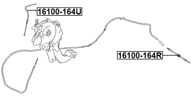 16100-164R - PARKING BRAKE CABLE