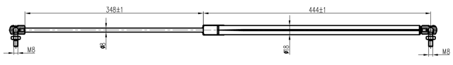 16117-002 - BONNET GAS STRUT L810/280N