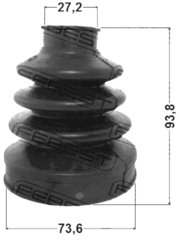 1615-203 - BOOT INNER CV JOINT KIT 73.6X93.8X27.2